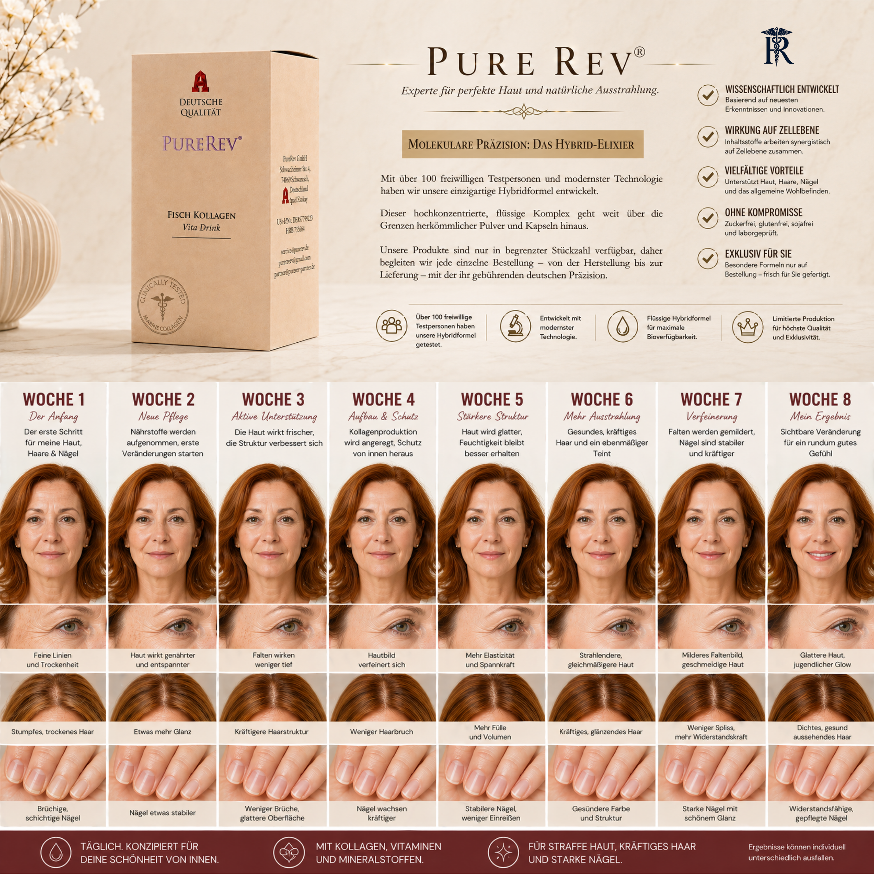 PURE REV® PREMIUM Hyaluronic Acid mit Vitamin C