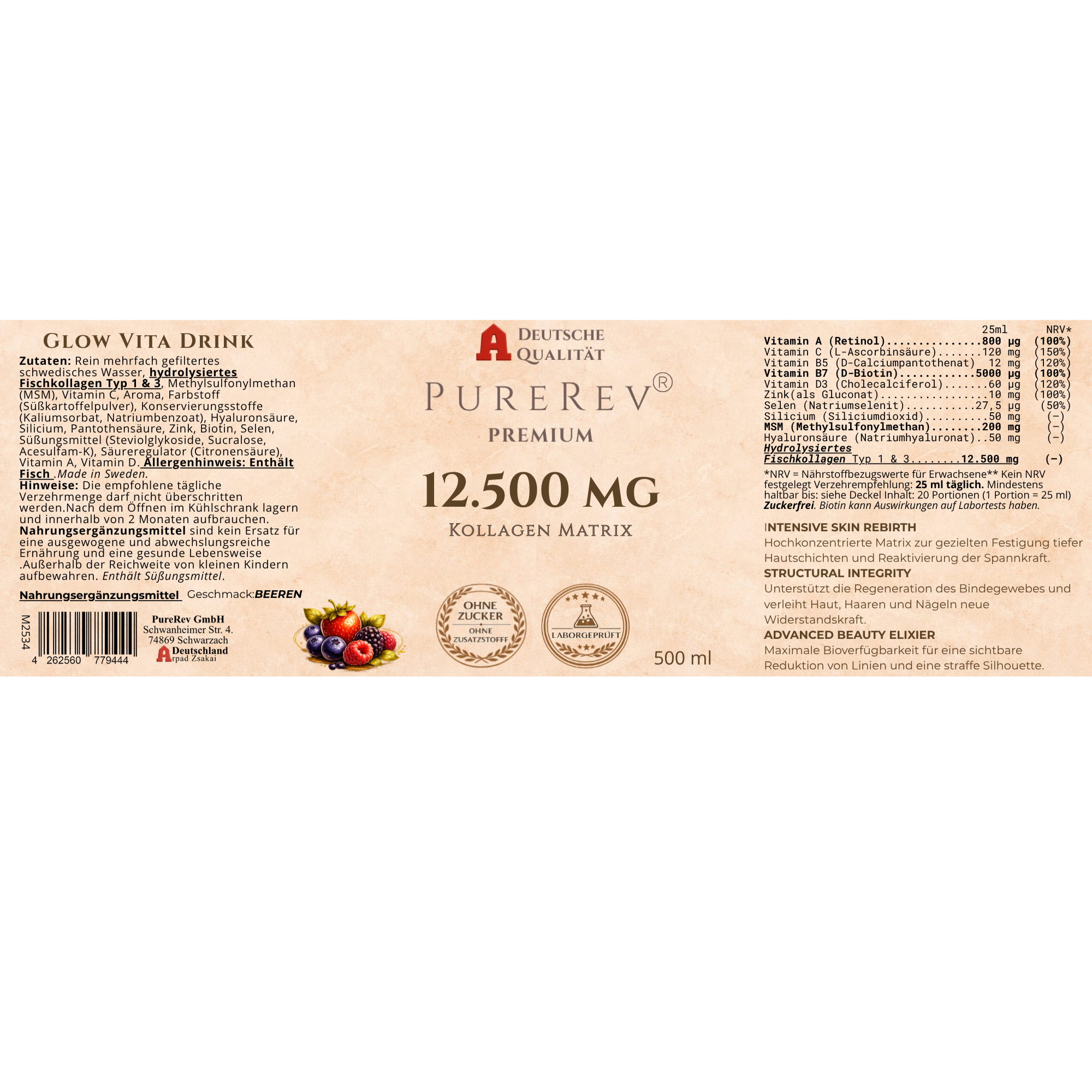 12 500 MG Kollagen Matrix