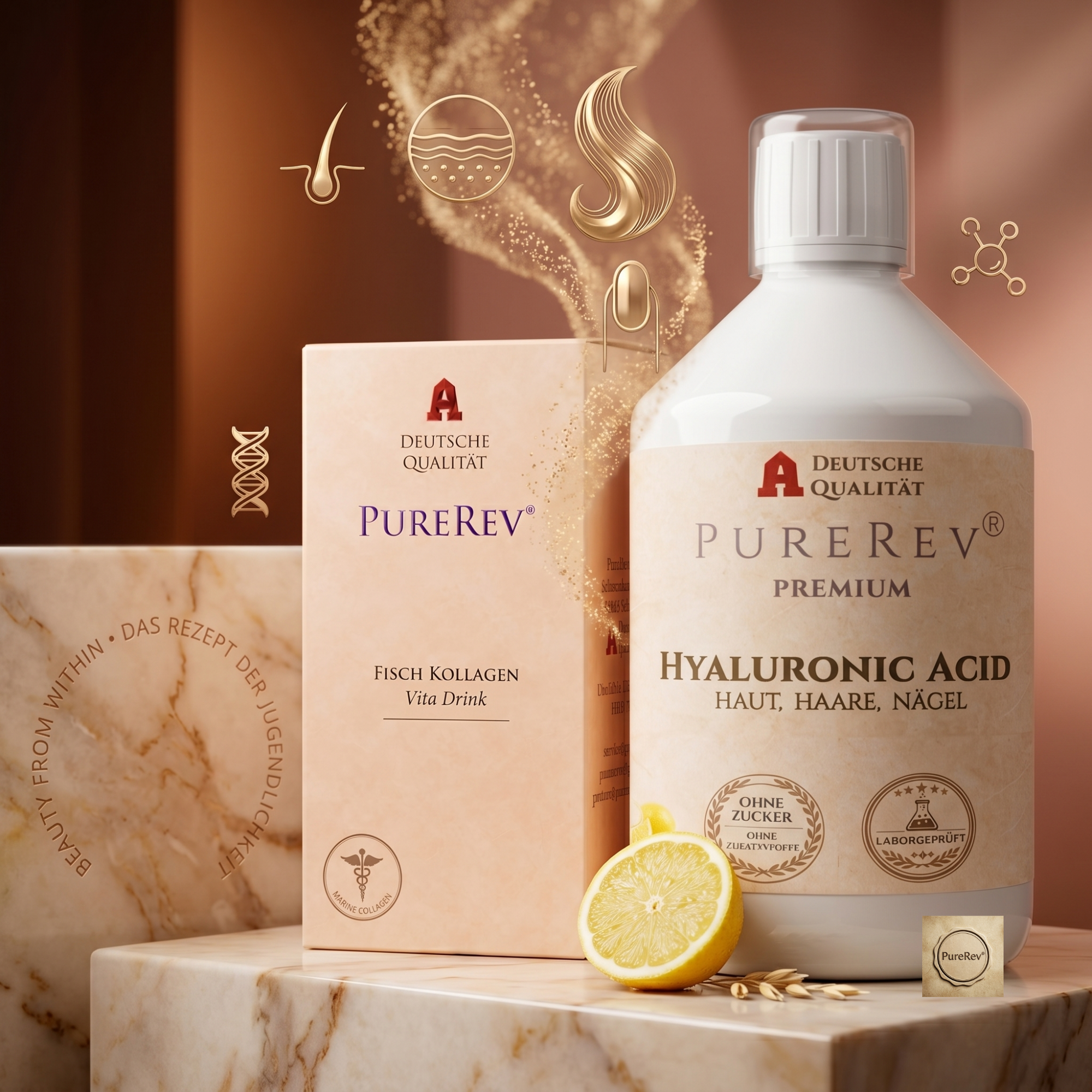 PURE REV® PREMIUM Hyaluronic Acid mit Vitamin C