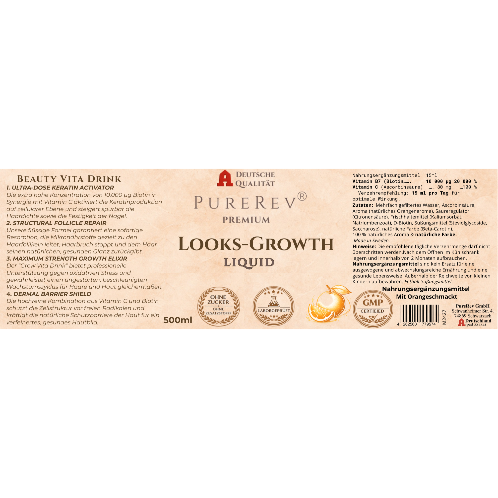 PUREREV® PREMIUM LOOKS-GROWTH LIQUID