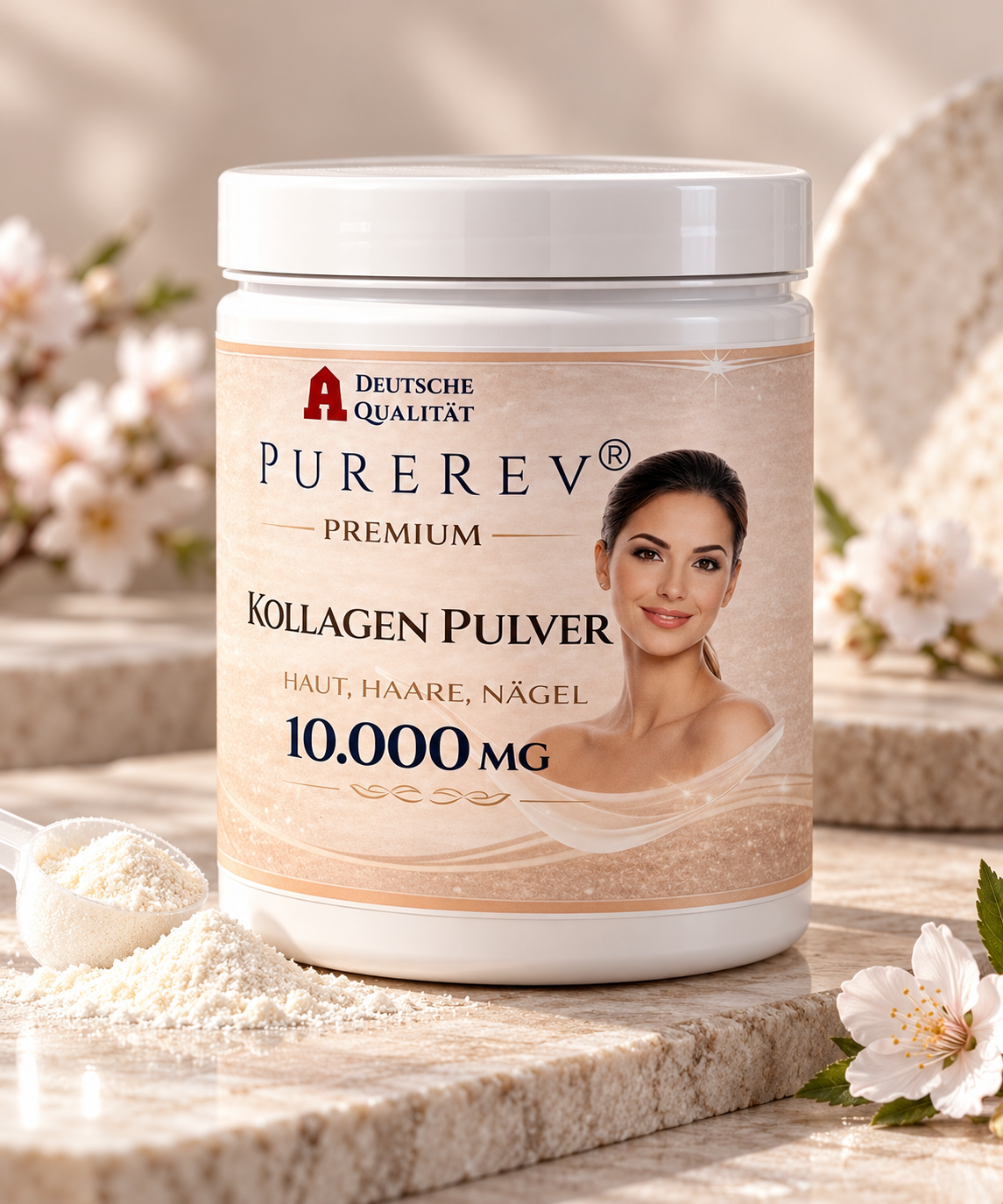 PureRev Kollagen Pulver 10.000 mg – Premium Produktaufnahme